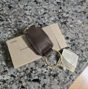 Vintage Coach Leather Valet Key Fob British Tan 7213 NIB